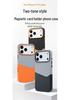 iPhone 17 Pro Max Leather Magnetic Anti-Fall Case with Color Splicing