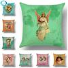 Christian Angel Baby Linen Cushion Cover Sofa Decorative Pillow Case Bedroom Home Decor Car Office Christmas Decor