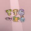Animal Cartoon Adorable Badge Unique Salamander Hexagon Dinosaur Brooch For Accessories Stylish