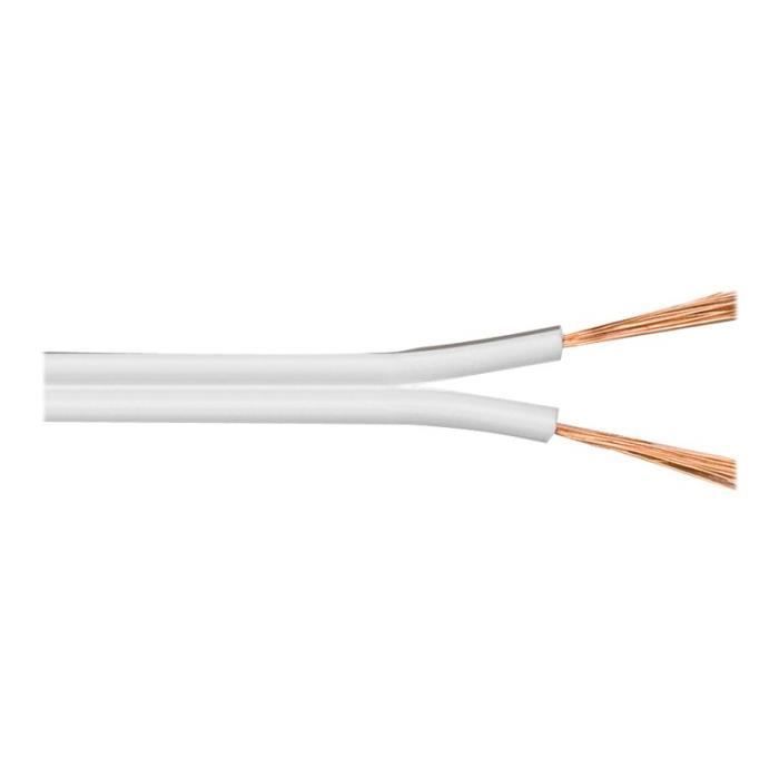 Câble de haut-parleur MicroConnect 1.5 mm² fil dénudé 10 m blanc