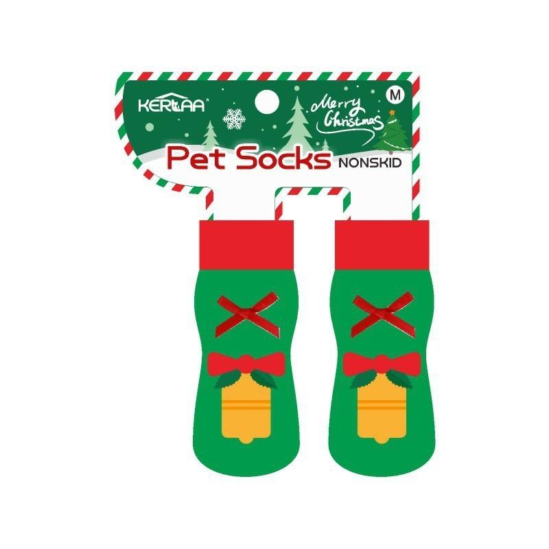 Christmas Dog Socks Elk Snowman Small and Medium Dogs Pet Socks Non-slip Foot Cover Christmas Supplies Pet Products