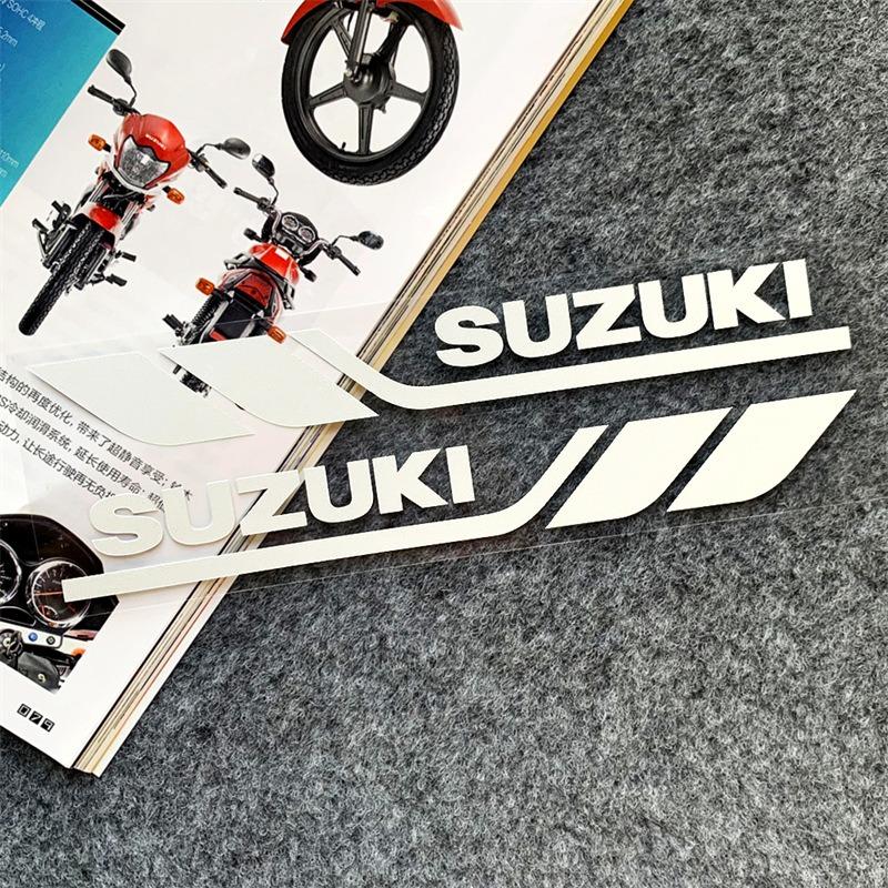 

Suzuki Motorcycle Reflective Sticker Modification Body Bumper600 750 1000 Sv 650 600 Gsf Reflective Decals Waterproof Decoration 20.3x24cm білий