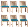 Day and Night - Day and Night Garden Chairs 6 Units with Solid Teak Wood Cushions