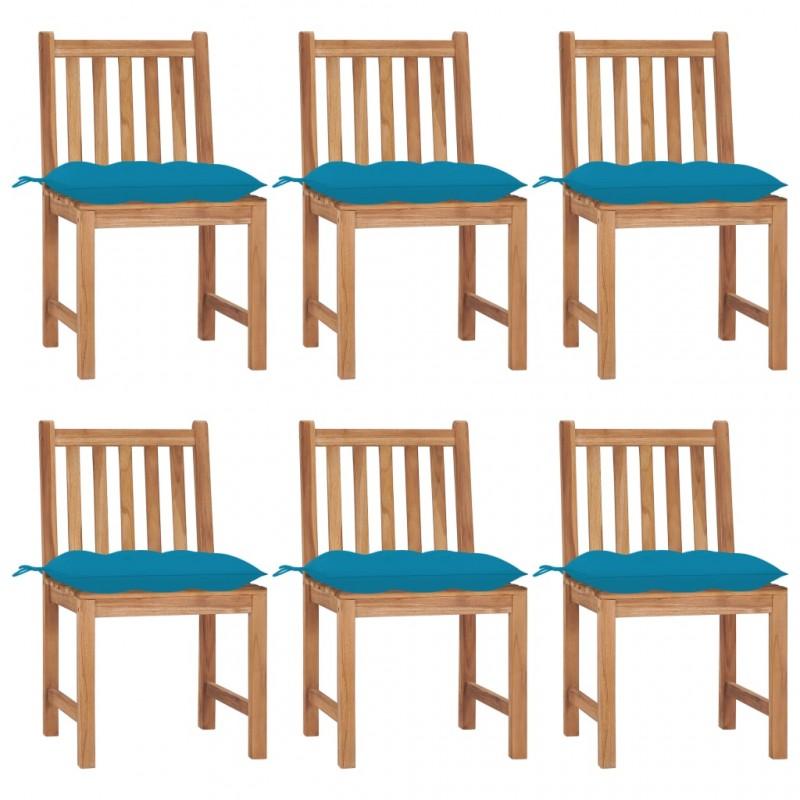 Day and Night - Day and Night Garden Chairs 6 Units with Solid Teak Wood Cushions