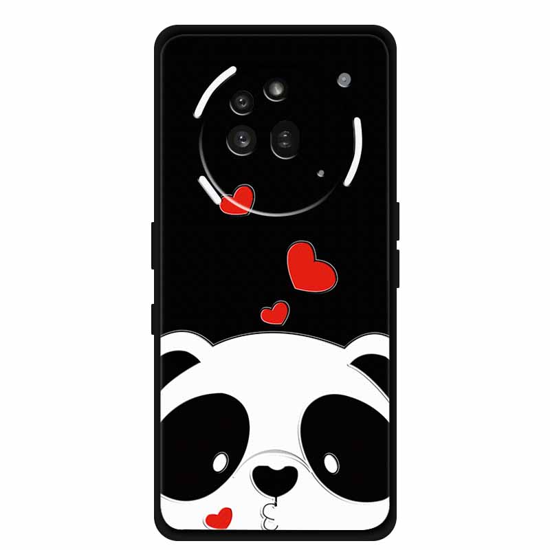 3D Prägehülle Für Nothing Phone 3A Pro Hülle 3 A Pro Hülle Blumen Schwarzes Silikon Weiche Rückabdeckung Für Nothing Phone3A Pro Hülle