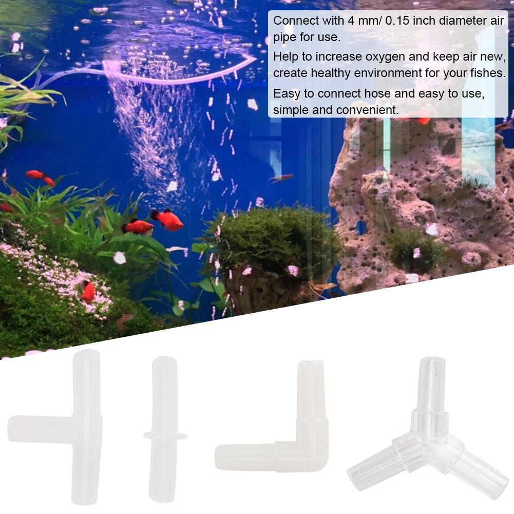 Plastic Aquarium Pump Line Tubing Joints Fish Tubing Connector Pipe Fittings