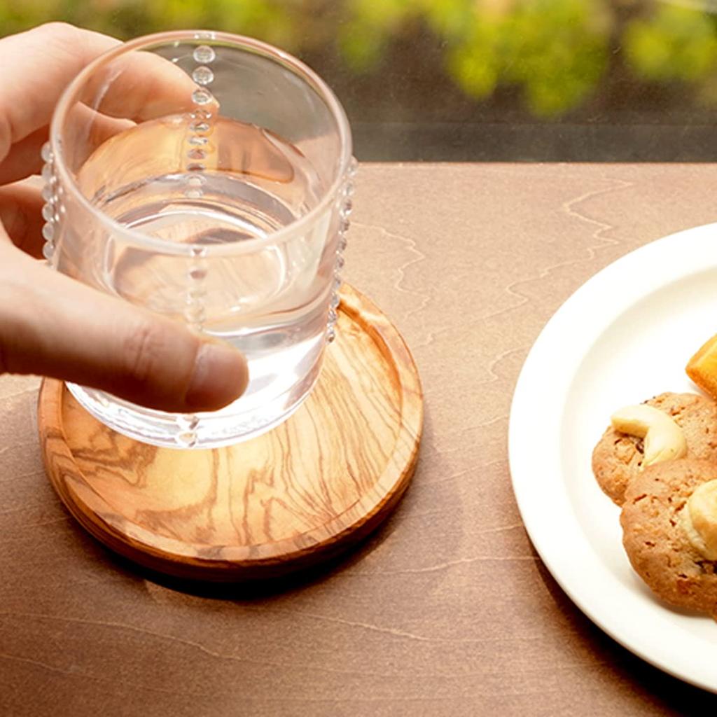 Altereno Wooden Coasters, Tray, Tabletop Accessories, Italian, Set of 2, Round, Small