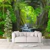3d Photo Wallpaper Murals Green Forest Cave Scenery Living Room Bedroom Background Wall Mural Wallpaper Decor