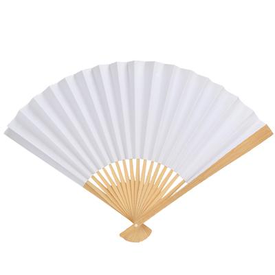 Weißer DIY Papier Holz Faltfächer Kalligraphie Malerei Zeichnung Fächer Dekor Geschenk