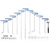 Rods Dent Removal Kit, 20 Pcs Paintless Dent Repair Rods, Stainless Steel Dent Rods, Whale Tail Dent Repair Tools, Professional Hail Dent Removal Tool