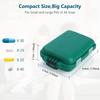 10 Compartment Small Pill Box, Moisture Proof Case, Travel Organizer for Pocket Purse, Daily Portable Medicine Vitamin Container
