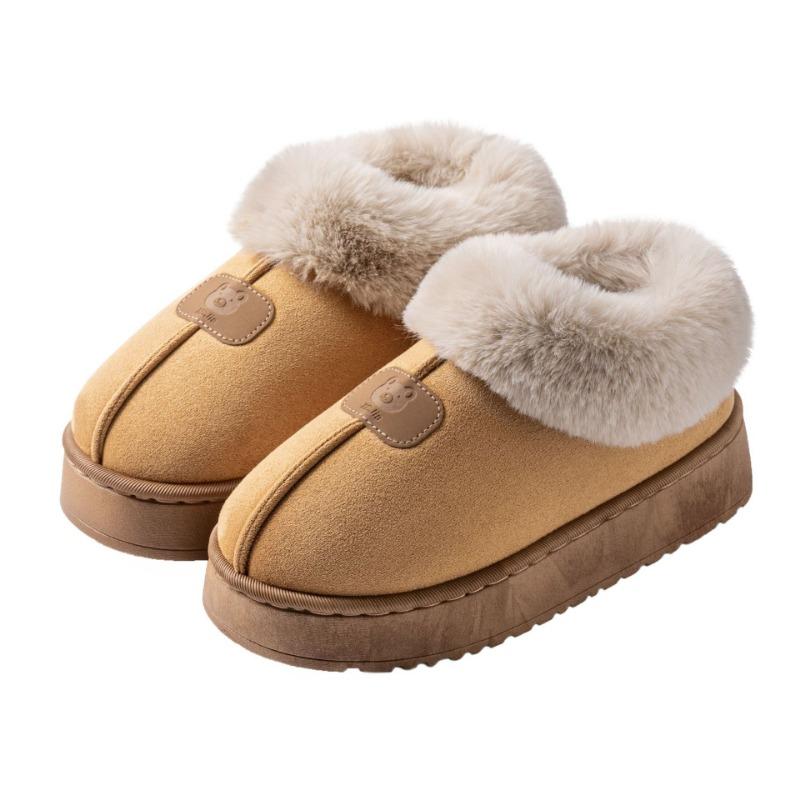 Cotton slippers women's winter indoor wear-resistant soft bottom warm home couple home autumn and winter new cotton slippers men