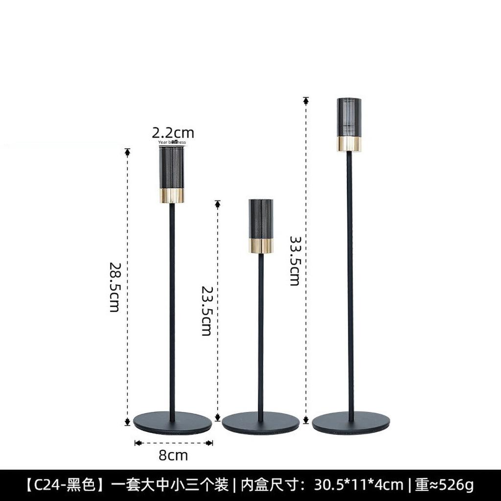 Gold Metal Pillar Candle Holder for Candles for Candles, Table Design Candlesticks Tabletop Decorative Home Dining Centerpiece