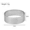 Stainless Steel Mousse Cake Mold Heat-Resistant Perforated Round Tart Ring Cookies Pastry Circle Cutter Mold Baking Tools