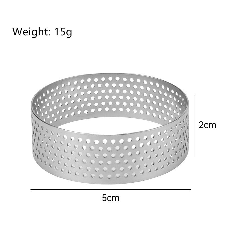 Форма для муссового торта из нержавеющей стали, термостойкое перфорированное круглое кольцо для тарталеток, форма для печенья, круглая форма для выпечки, инструменты для выпечки.