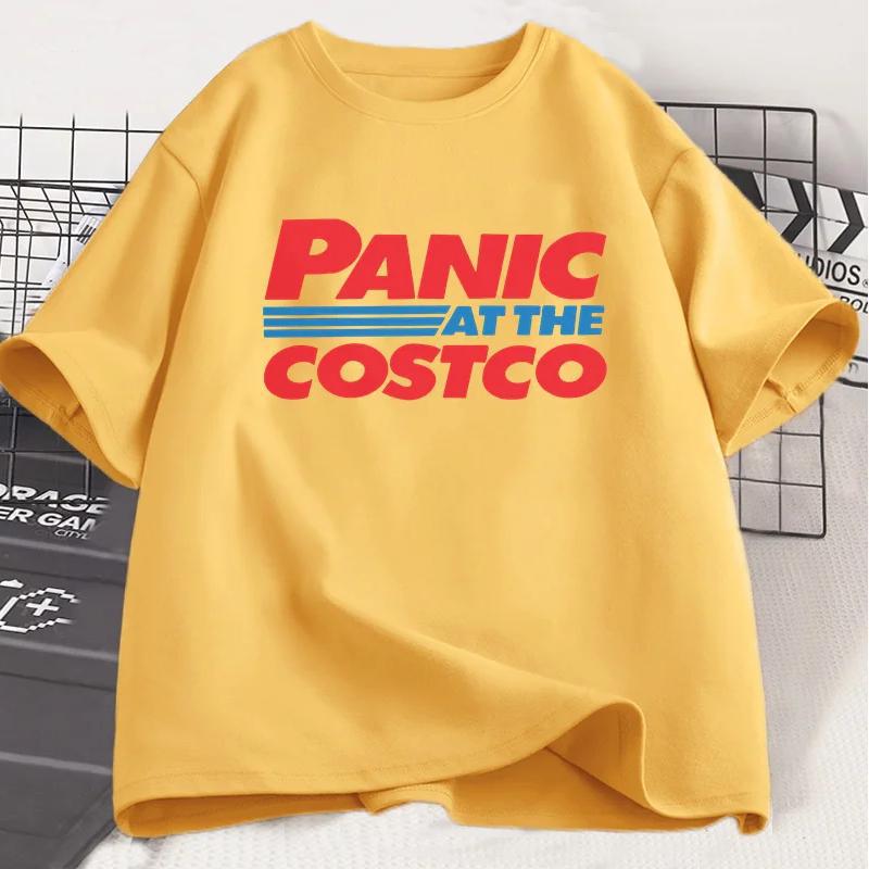 Panic At The Costco Graphic T-shirts Costco Lovers Tee Men Fashion Oversized Cotton T Shirt Streetwear Tshirt Men's Clothing Tee