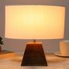 36,57 cm Trebordlampe, Moderne Sokkel Stoffskjerm for Hjemmekontor Kafé Restaurant, Pyramide, Soverom, Spisestue, Stue Dekor Pære ikke inkludert