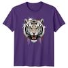 White Tiger Head Big Cats Animals Unisexs Tshirt Roaring Graphic Tee
