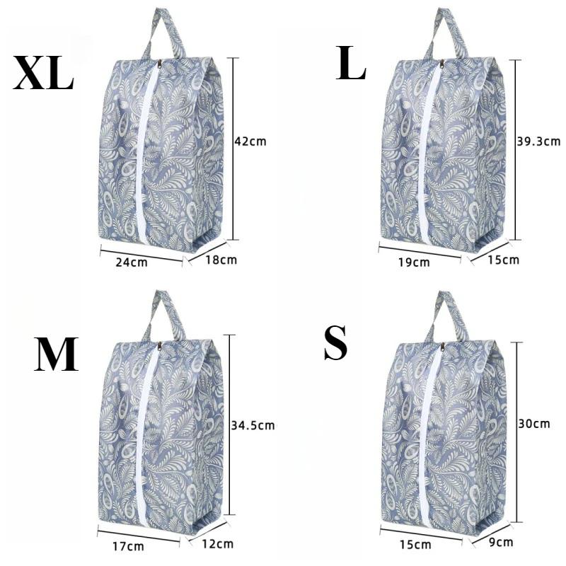 4 Size Portable Waterproof Shoe Storage Bags with Zipper Closure for Men and Women Travel Dustproof Shoes Organizer Bags