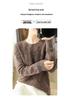Women's 100% Pure Wool Round Neck Thickened Sweater for Autumn/Winter