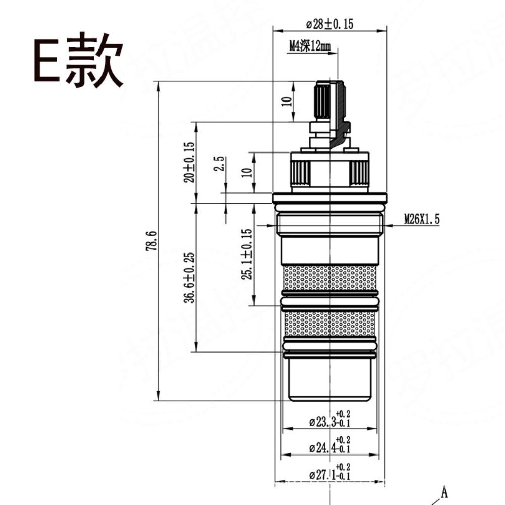 Brass Thermostatic Shower Cartridge Valve Spool