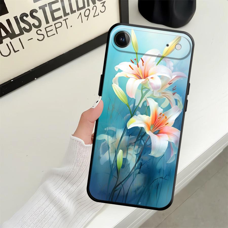 Simple Flower Case for Apple iPhone 17 Pro Max 11 XR XS MAX 16 Air 13 12 15 Pro 7 8 14 Funda Phone Cover