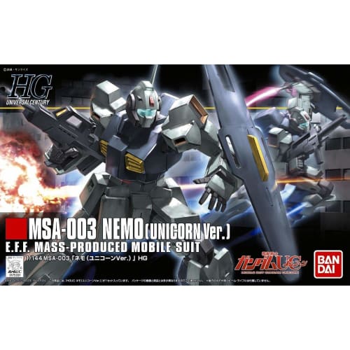 

HGUC Mobile Suit Gundam UC MSA-003 Nemo (Unicorn Ver.) 1/144 Scale Pre-Colored Plastic Model