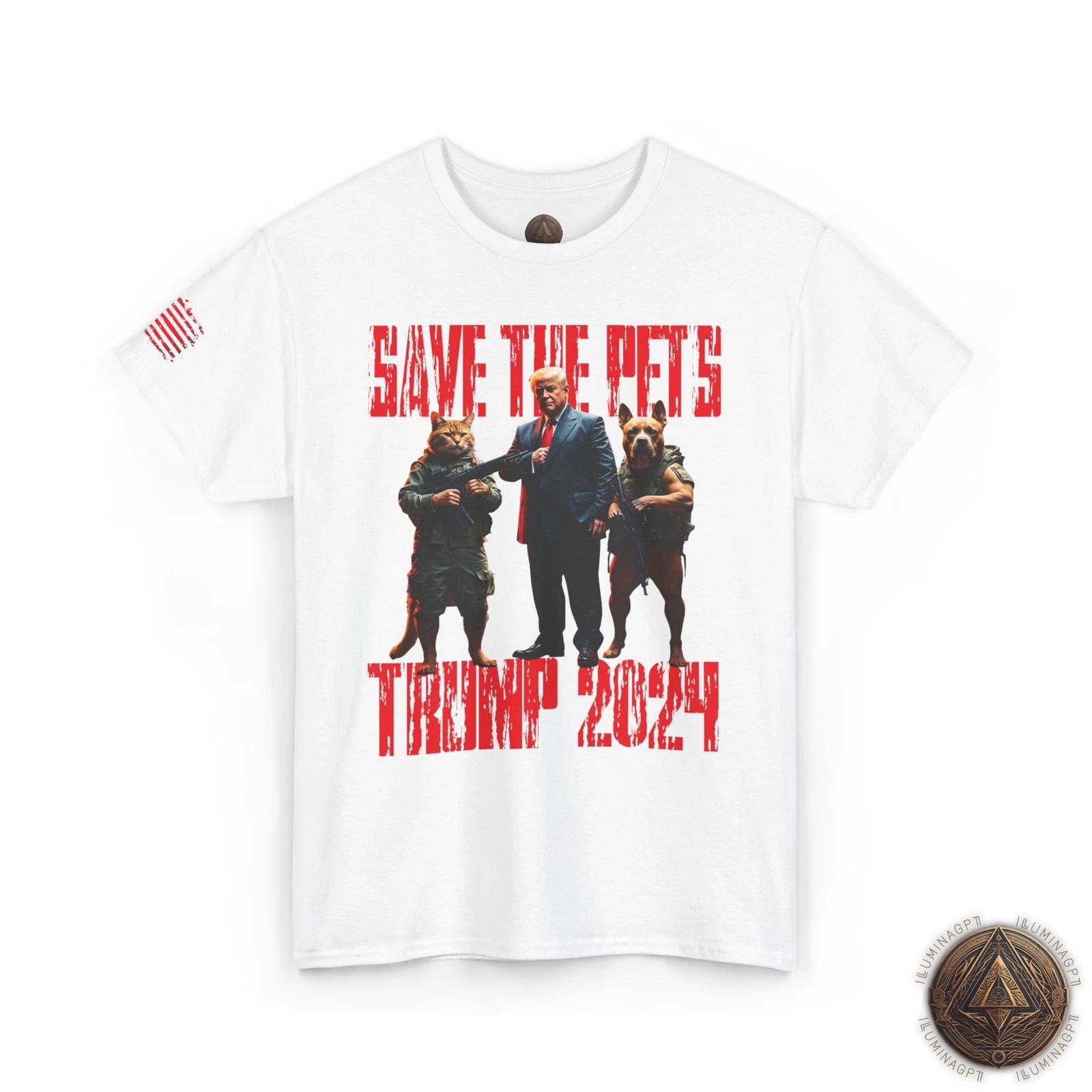 

Save The Pets Trump 2024 T shirt, Dog and Cat Lovers Tee, Patriotic Veterans XL