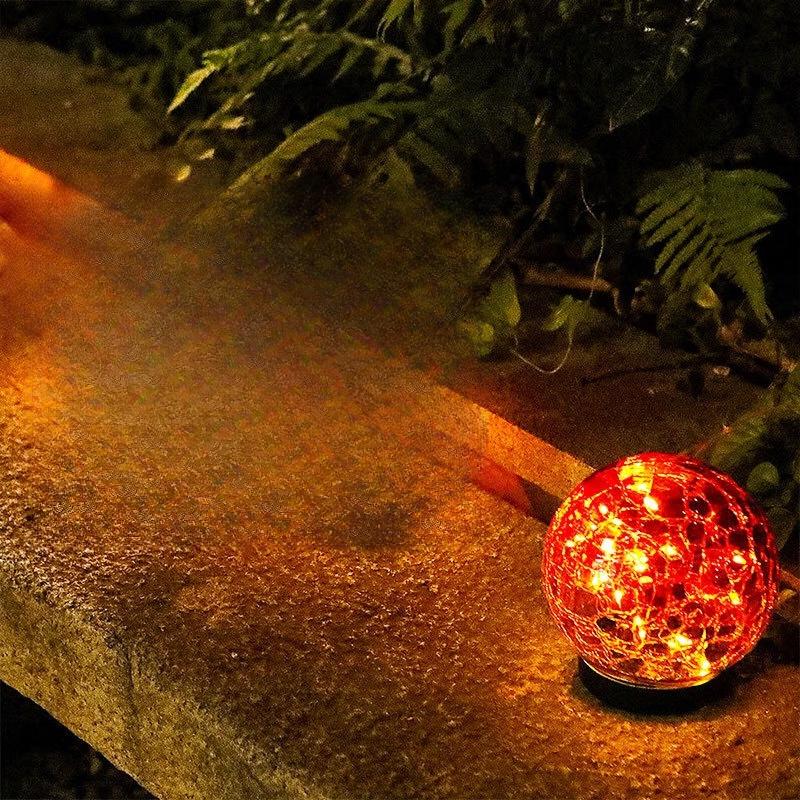 

NuFeng Solar Cracked Glass Ice Ball Garden Lights