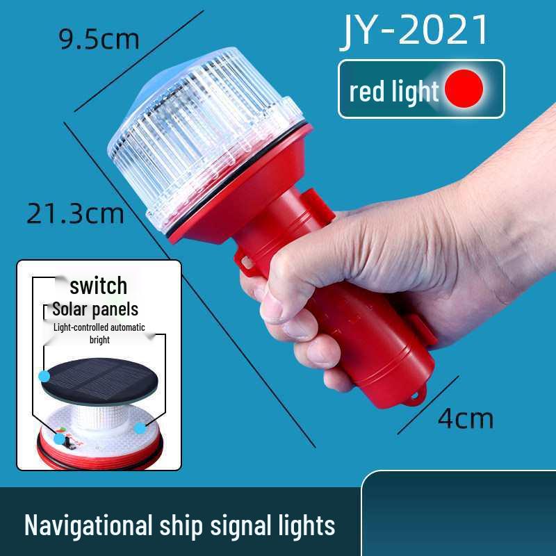 Marine LED Solar-Powered Navigation Signal Light: Three-Color Warning Flash for Onboard Use