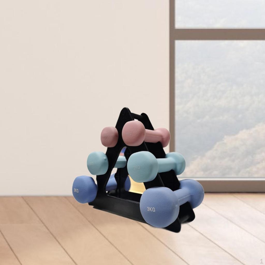 3 Tier Dumbbell Rack Equipment Compact Space Saving Weight Storage Organizer for Fitness