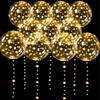 10pcs/set of LED transparent luminous balloons (excluding internal power) for anniversary, wedding, birthday, party decoration