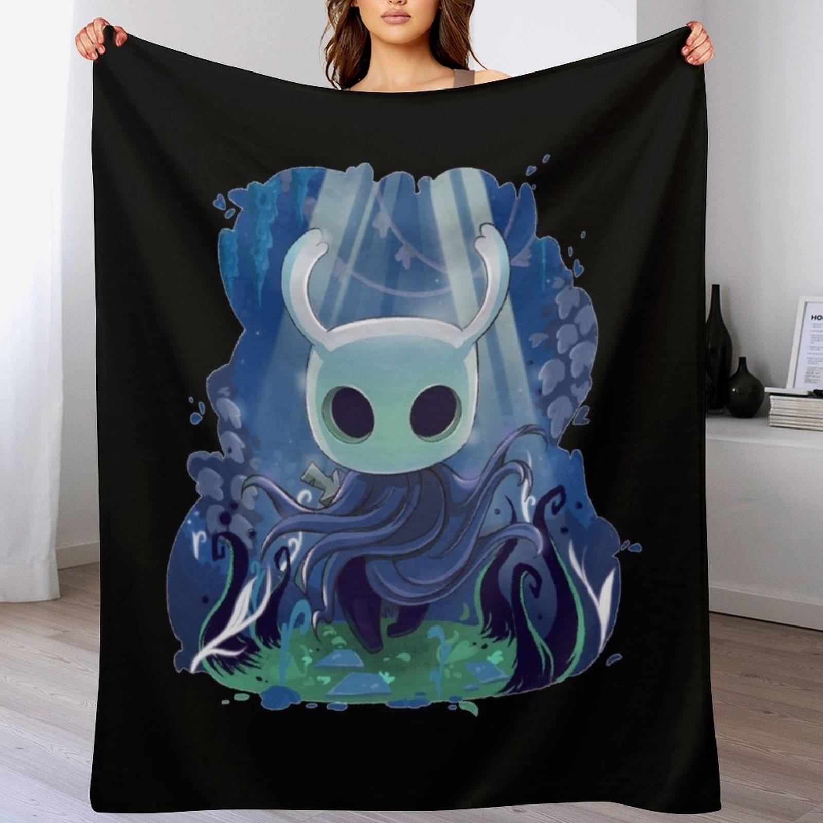 Hollow Knight The Knight Throw Blanket Anti Shedding Soft Fuzzy Blanket for Home 102x76cm(40x30in)