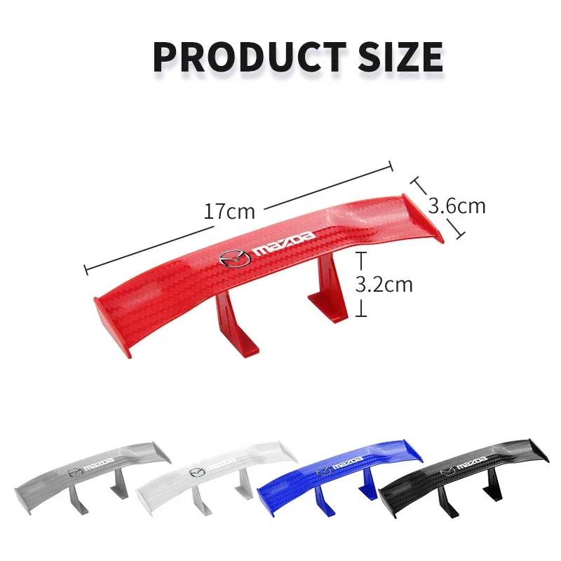 Car Tail Wing Spoiler Carbon Fiber ABS Look Mini Modified Tail Wings Model For Mazda 2 3 5 M5 Ms CX-4 CX-5 CX6 M3 M6 MX3 MX5 Rx8