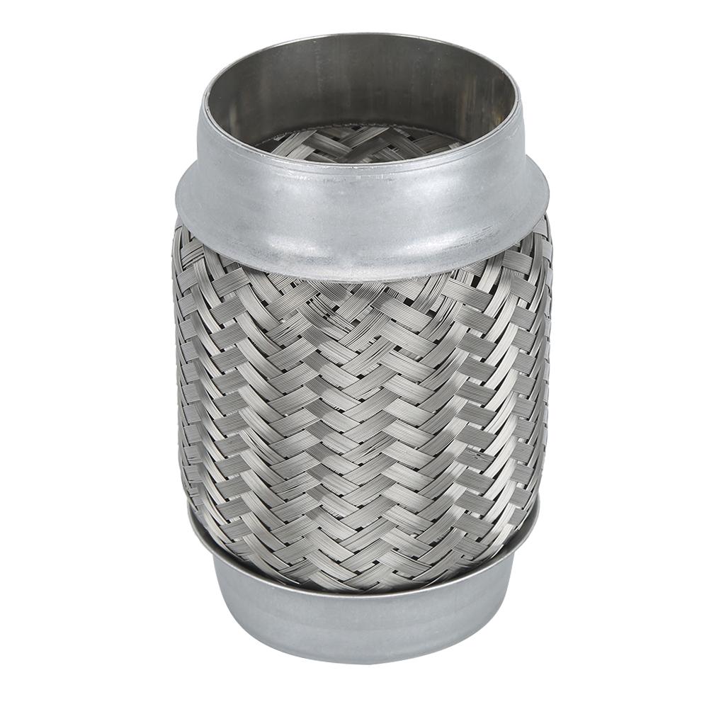 3in X 6in Double Braid Steel Tail Exhaust Pipe Hose Auto Accessory