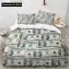 Dollar Money Duvet Cover Microfiber Dollar Bills Of United States Federal Reserve With The Portrait Of Ben Franklin Room Decor