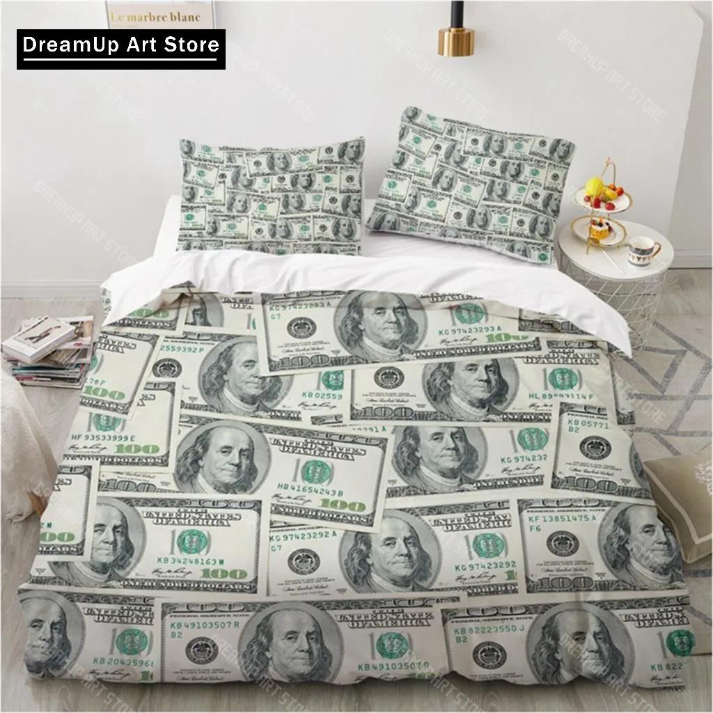 Dollar Money Duvet Cover Microfiber Dollar Bills Of United States Federal Reserve With The Portrait Of Ben Franklin Room Decor