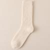 Women's Mid-Calf Slouchy Knit Socks - Imitation Wool, Japanese Style, Coffee Color, Trendy, Warm for Spring, Autumn & Winter.