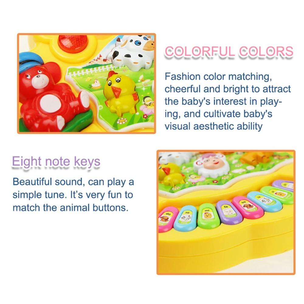 Baby Musical Toy with Animal Sound Kids Piano Keyboard Electric Flashing Music Instrument Early Educational Toys for Children