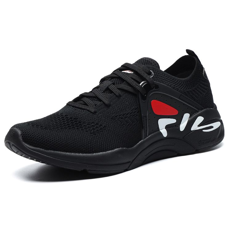 Fila Heritage-FHT Comfortable Fabric Low-Top Training Running Shoes Women Sneaker Black A12W132104FBK