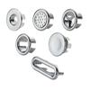2PCs Bathroom Sink Hole Cover - 22-24mm Electroplated Overflow Ring Plastic Basin Trim Cap for Bathtub & Lavabo Drain Gang Cover