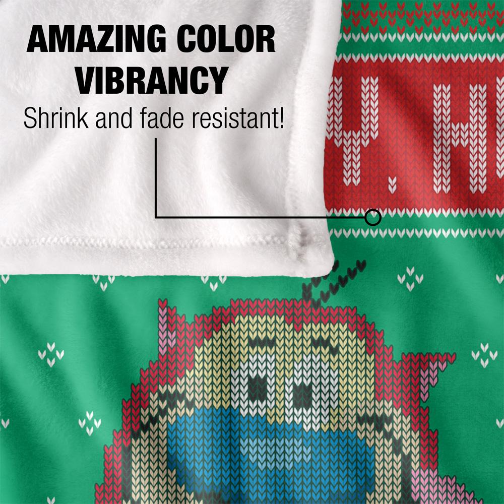Ren & Stimpy Silky Christmas Sweater Holiday Supersoft Blanket