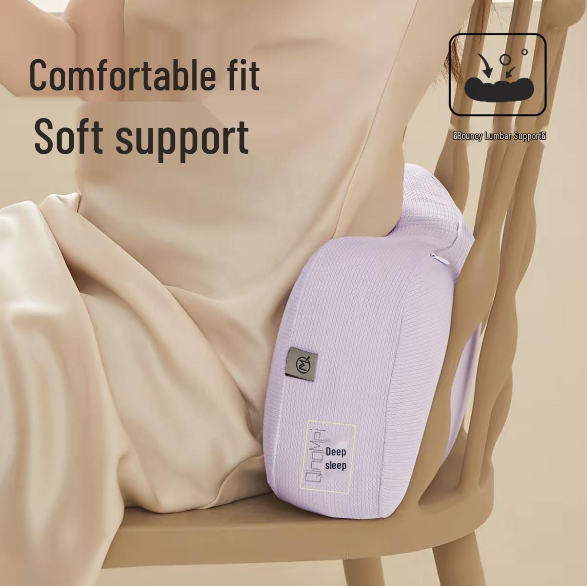 Memory Foam Side Sleeping Pillow with Lumbar and Neck Support - Portable for Single Users Students or Lunch Breaks 4320cm Single фиолетовый 2080₽