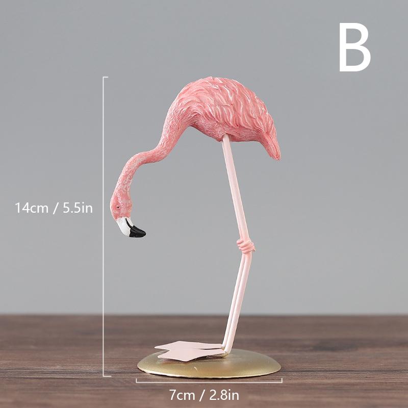 Flamingo Ornaments Artwork Pink Resin Crafts Desktop Decoration Ins Home Office Living Room Decoration Originality Toys Gift
