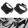 2Pcs Bike Rear Pedals, Steel Folding Bike Pegs, Non-slip Bicycle Footrests, Foot Plates Pedals for Folding Mountain Bike