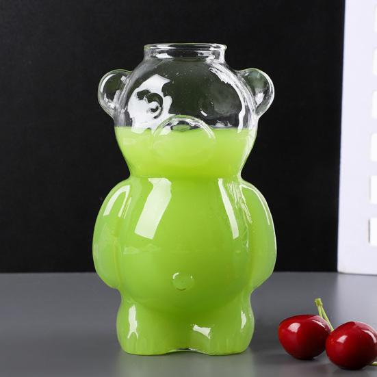 Cana de Sticlă în Formă de Urs de 12 oz Cană de Cafea Urs Drăguț Pahar Reutilizabil pentru Bere Vin Cocktail pentru Casă Bar Bucătărie Restaurant Petrecere