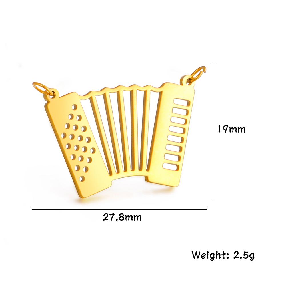 Teamer 5 Stück/Los Musiknote Musikinstrument Anhänger Edelstahl Charms Für Halskette Armband Herstellung Schmuck Großhandel Neu