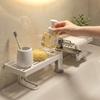 Scaffale Universale per Bagno Drenaggio Acqua Portascopa Drenante Cucina Scaffale Portaoggetti per Rubinetto Doccia