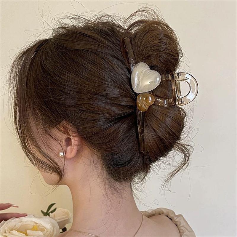 Elegant Large Hair Claw Clip for Thick Hair - High-End Korean Updo Shark Clip