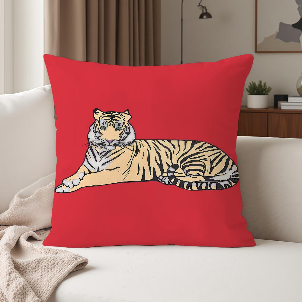 Cooler Tiger J-Jonathan Kissenbezug Geeignet für Schlafzimmer Wohnzimmer Autos Heimdekoration